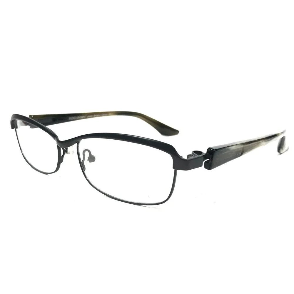Iyoko-Inyake Eyeglasses Frames IY281 COL.32 Black Rectangular Half Rim 54-16-138